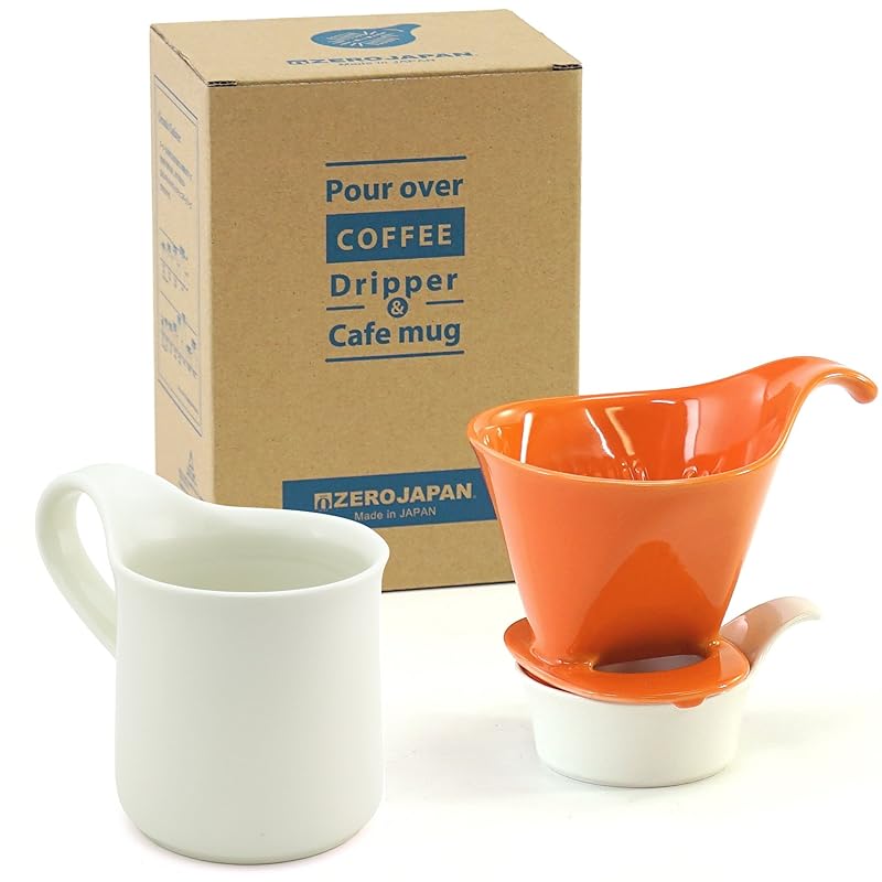 

ZEROJAPAN gift set Coffee dripper L & cafe mug (with tray) ivory DMZ-16 TG/IV
