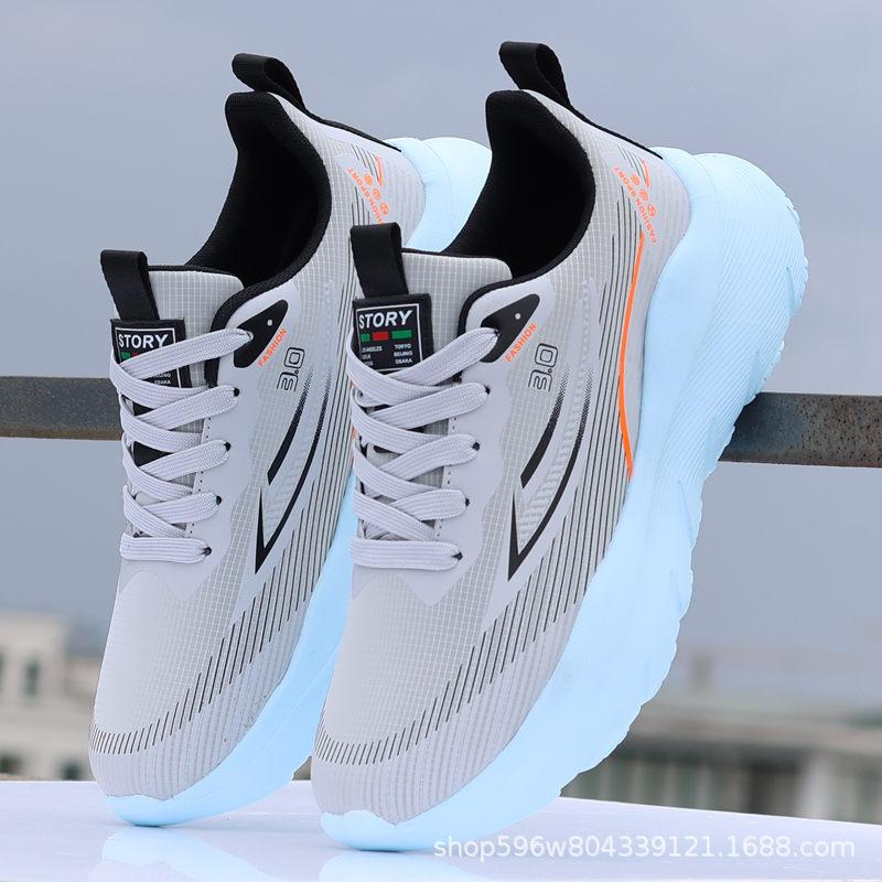 

Кроссовки мужские кроссовки с мягкой подошвой, устойчивые к брызгам, новые, амортизирующие и износостойкие, легкие, с толстой подошвой, дезодорирующие, большой размер 4567 38