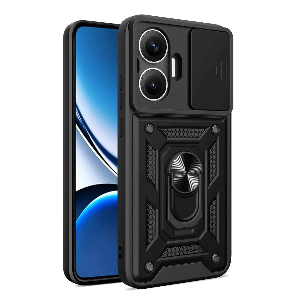 Capa For POCO F7 Case Armor Slide Camera Lens Protection Back Cover for Xiaomi POCO F7 Ring Stand Shockproof Funda