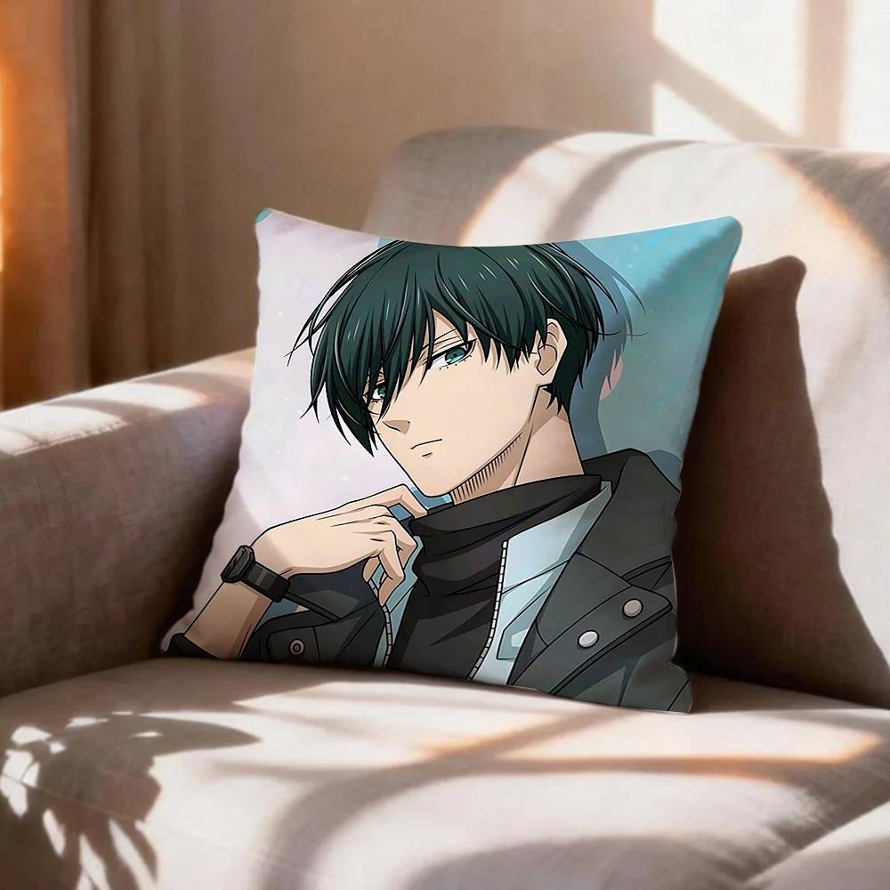 RRin Itoshi Blue Lock Cold Ace Style Pillow Case Pattern Printed Pillowcase For Living Room Sofa Cushion Cover