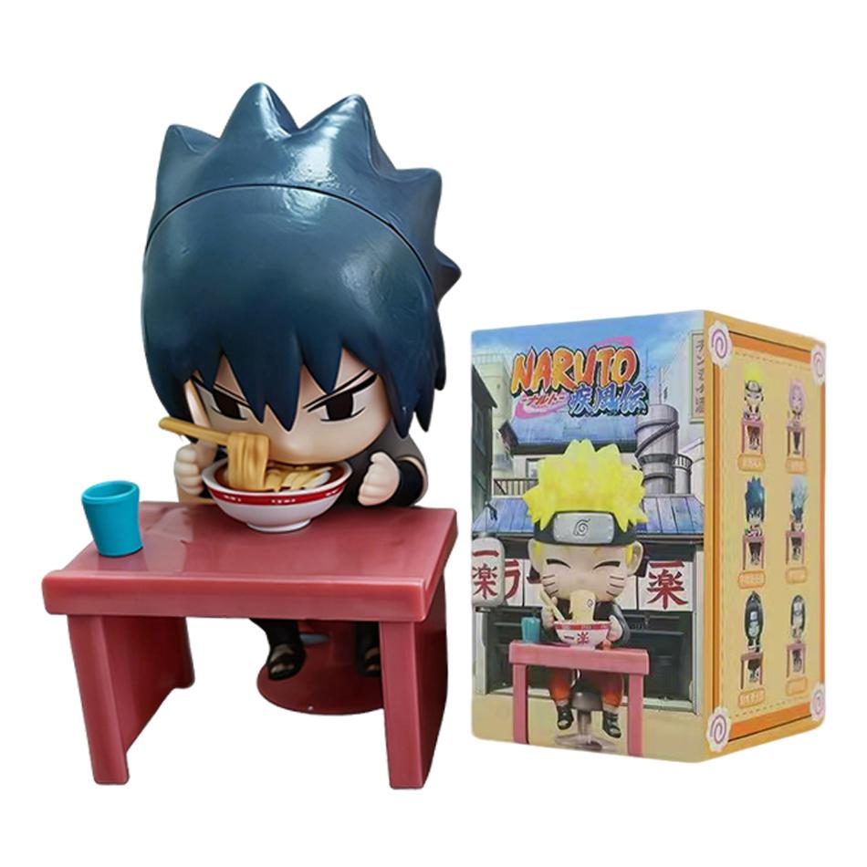 Naruto Shippuden Ramen Theme Series - Chibi Mini PVC Anime Figures - Sasuke Uchiha & Naruto Toy Gifts
