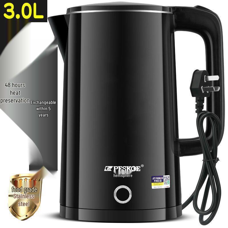 Large Stainless Steel Electric Kettle with Auto Power-Off, Ideal for Home or Dorm Use