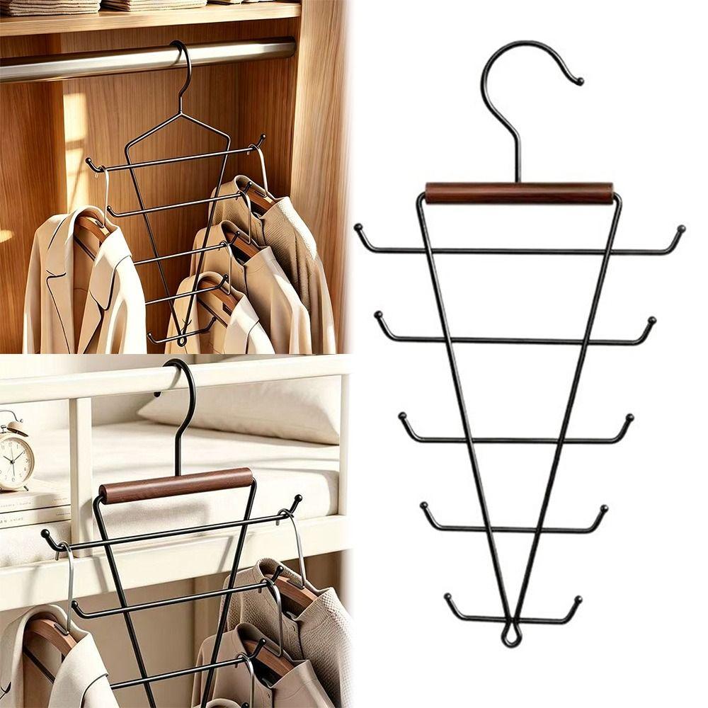 Rotatable Double Sided Hanger Wall Mounted Multi Hook Organizer Portable Hat Rack