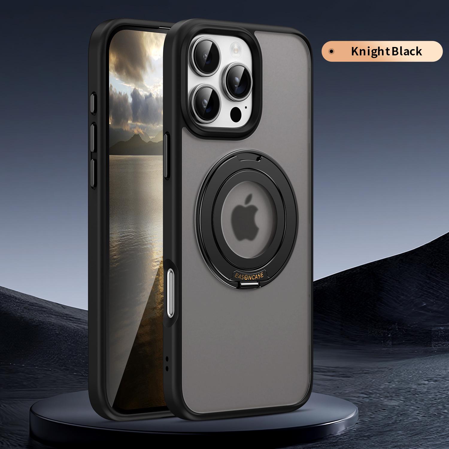 

360° Rotating Magnetic Charging Stand & Frosted Protective Case for iPhone 17/16 Pro 15plus
