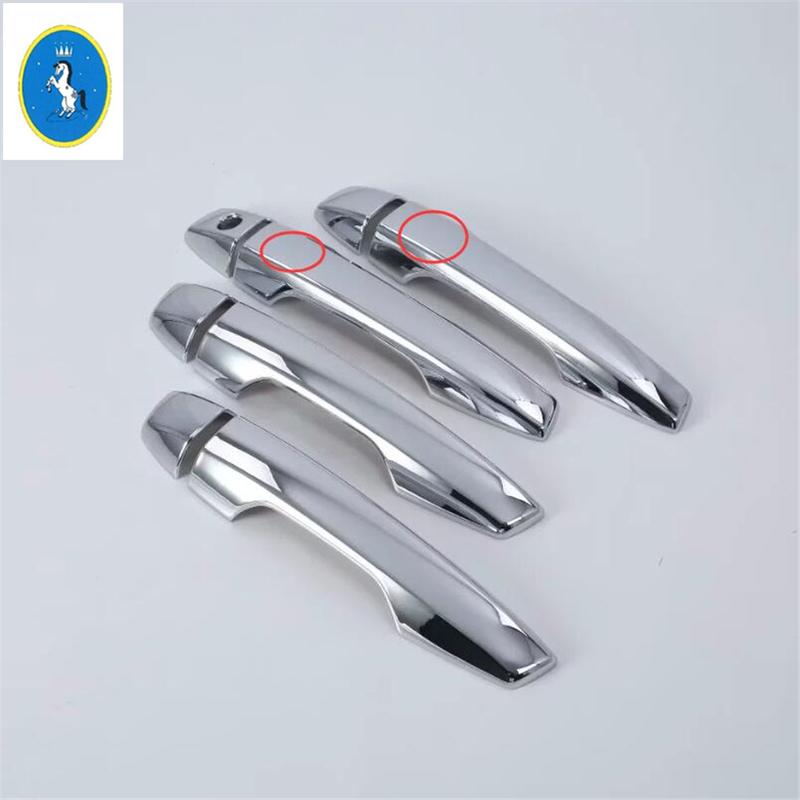 Car Door Pull Doorknob Handle Decor Protect Cap Cover Trim For Mitsubishi Eclipse Cross 2018 -  Chrome Exterior Accessories