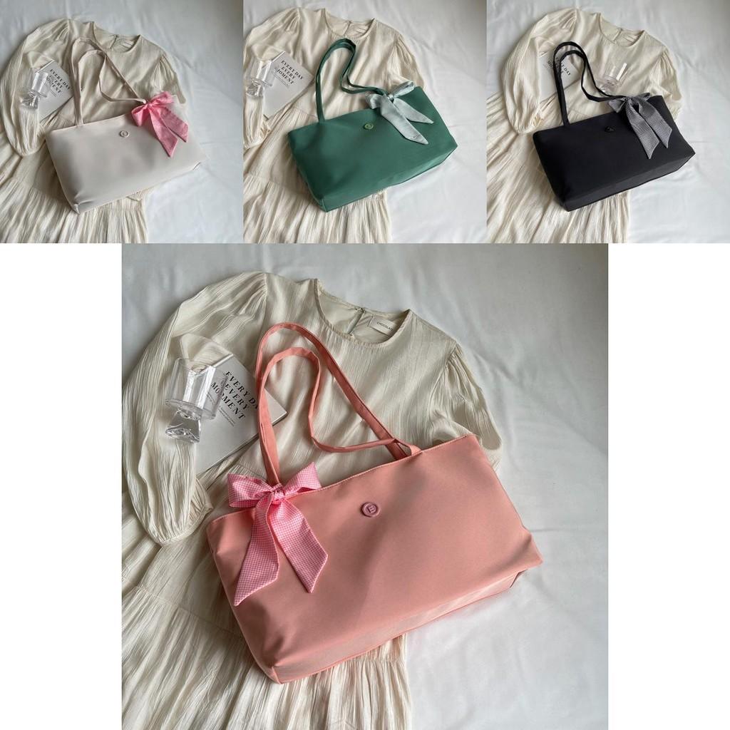 Fashionable Large Capacity Shoulder Bag For Women In Trendy Black Beige Green And Pink