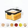 Square Transparent Storage Tanks for Grains and Cereals Kitchen Food and Snack Storage
