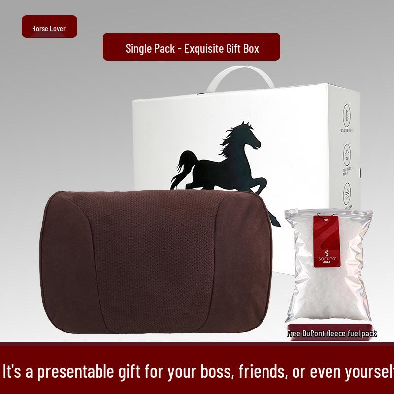 Curved Car Headrest with DuPont Bio-Cotton Neck and Lumbar Support Pillow for Maybach Seats