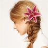 Elegant 3D Lily Hair Clip With Nonslip Metal Clip For Women Updos Resin Flower Hair Clamp Fashion Hair Styling Accessory