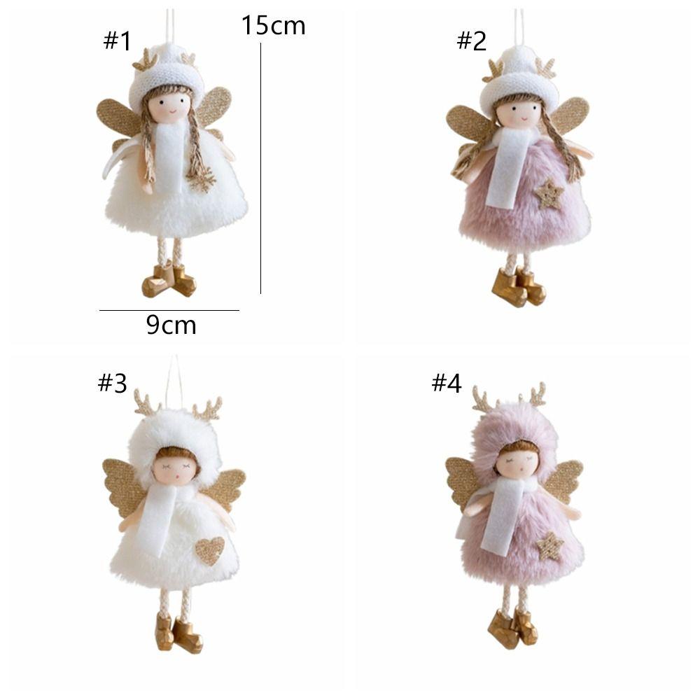 Cute Christmas Top Hat Antlers Girl Pendant Xmas Tree Hanging Decorations Home Christmas Decor