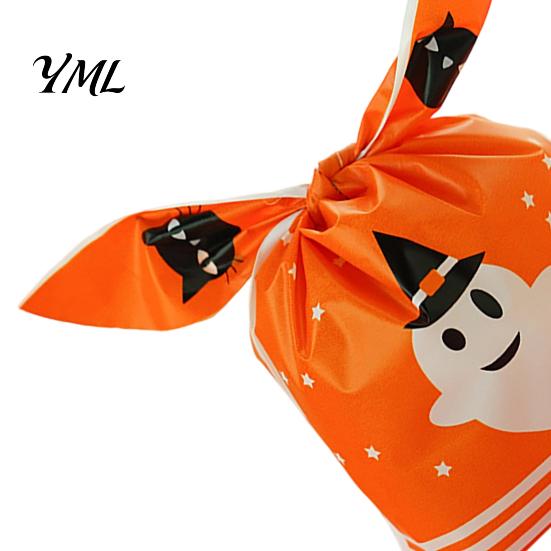 Clear Plastic Snack Pouches for Retail 48 Pcs Halloween Candy Bags, Kids Trick or Treat Goodie Cute Rabbit Portable Bags School Events Ear Small Gift