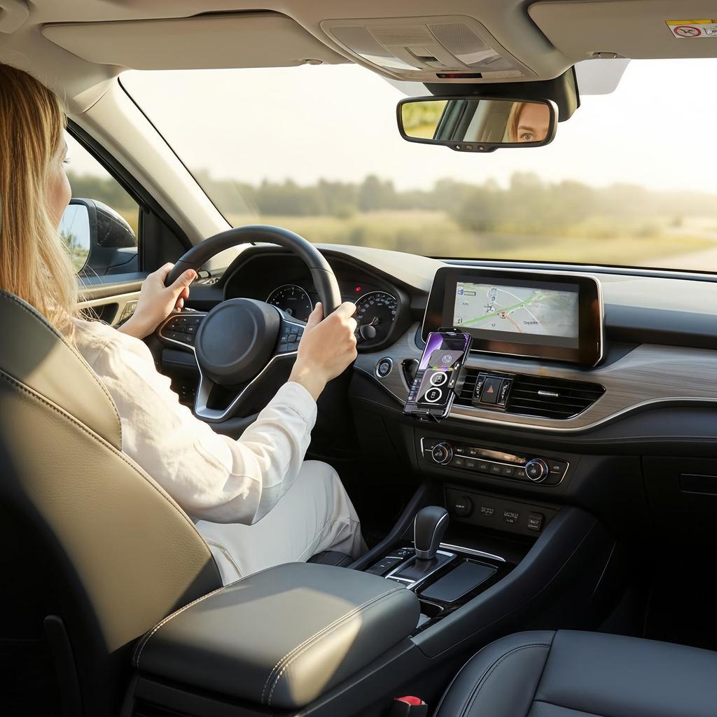 Car Wireless Charger Mount Rotating Air Vent Automobile Cradles Auto Clamping Car Phone Holder For Music Control Video Streaming