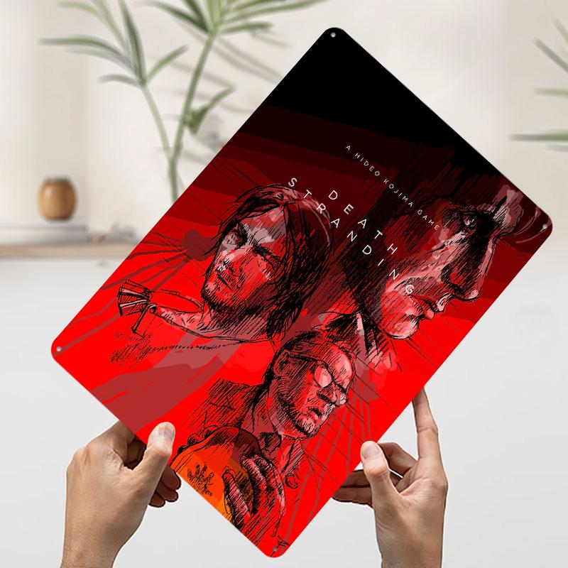 

Death Stranding Game Art Metal Poster Customized Wall Art Retro Vintage Tinplate Signs for Gamer Room Decoration At Home Decor 7.9x11.8In(20x30cm)