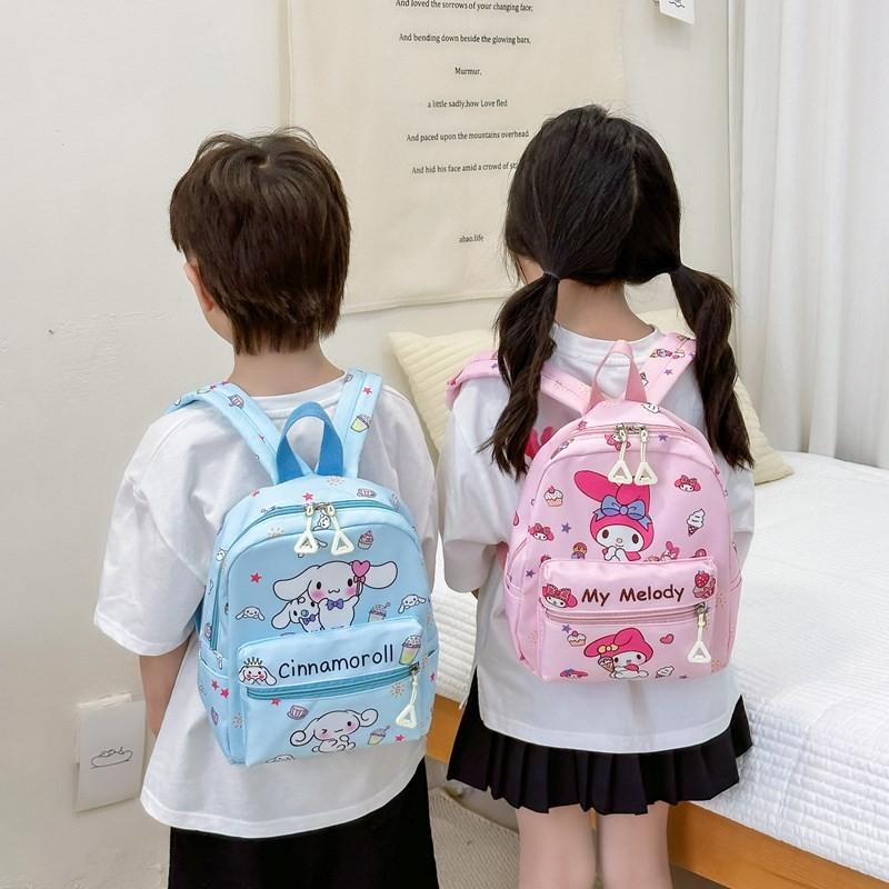 Hello Kitty Kuromi Cinnamoroll My Melody Printed Children Backpack For Daily Use