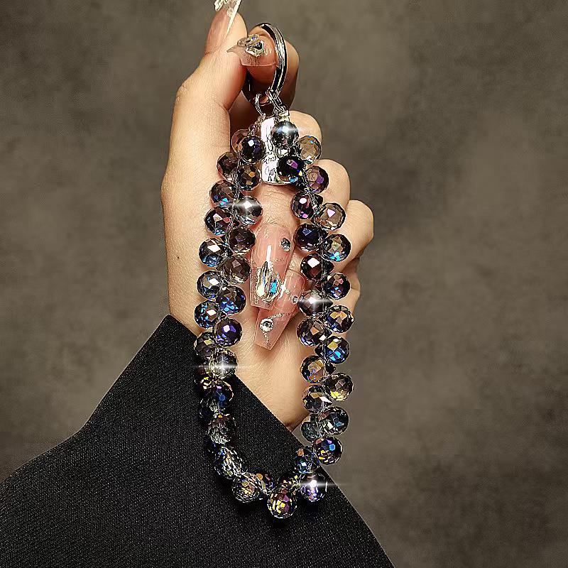 In Stock: Crystal Wrist Phone Strap with Charm Keychain Accessories