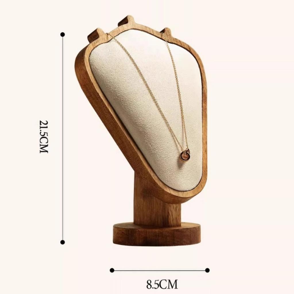Luxury Necklace Display Stand, Wooden Portrait Model Counter, Pendant Display Stand, Jewelry Display Prop