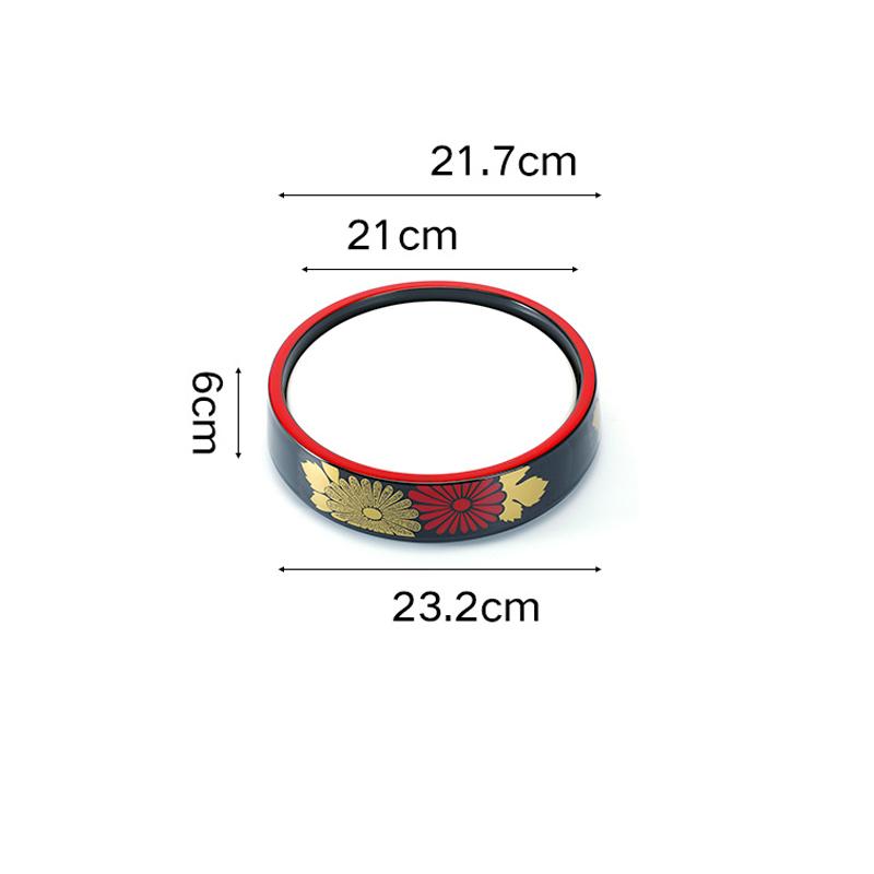 Japanese Sushi Bucket Sashimi Raw Fish Seafood Dish Cuisine Fruit Dish Restaurant Serving Plate Round Tray Salmon Ice Plate