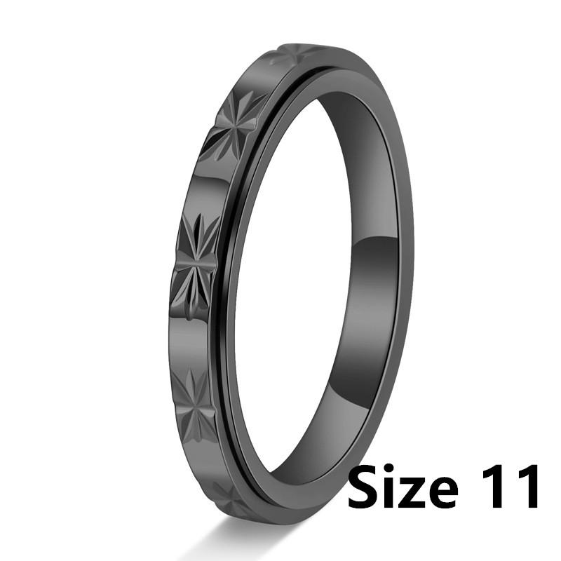 

French Starburst Rings For Man Minimalist Spinning Anti-Anxiety Stainless Steel Rings Delicate Trendy Zircon Couples Gift Items