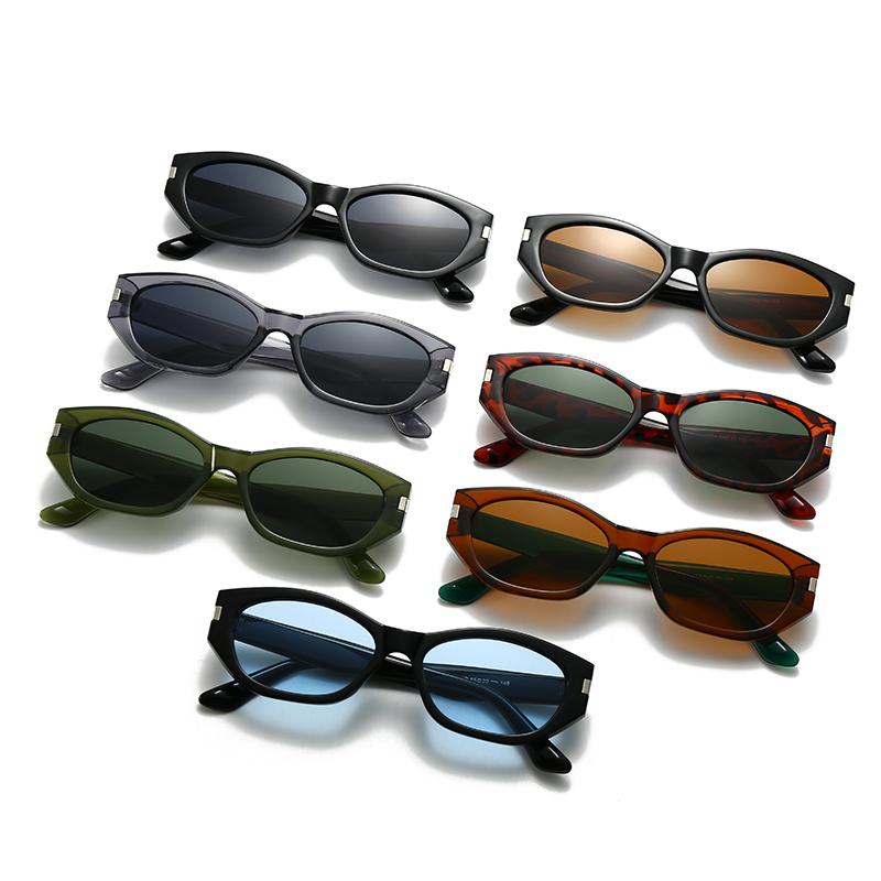 Trendy Oval Shape Women Sunglasses Brand Design Tortoiseshell Cat Eye Frame Sun Eyeglasses Vintage Retro Men Shades Leopard Glasses Female UV400