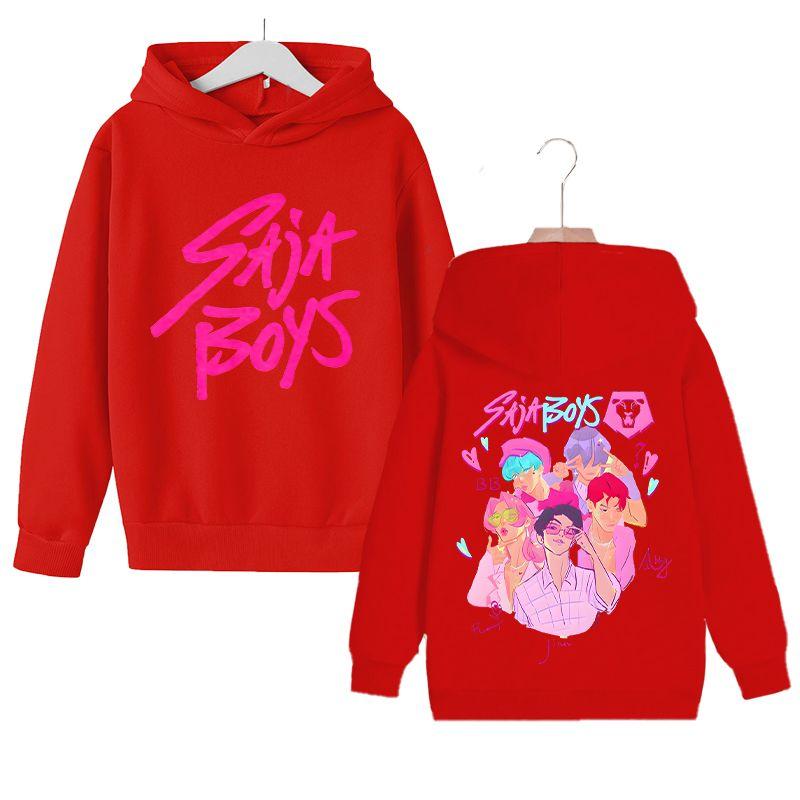 KPop Witch Hunter's Stylish Loose Hoodies for Boys and Girls, Autumn and Winter Children's Fleece Hoodies