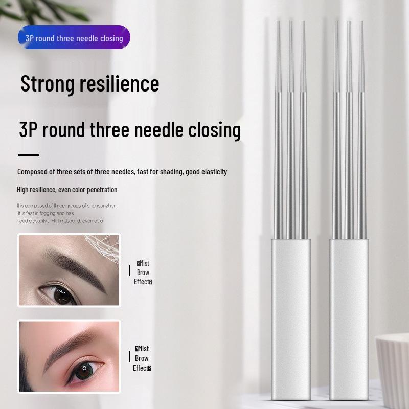 3P Round Microblading & Shading Eyebrow Needle Cartridge for Semi-Permanent Tattooing