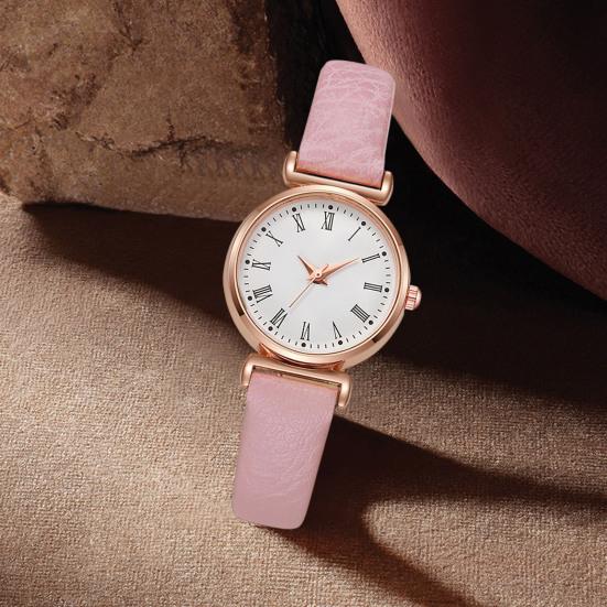 Analog Quartz Watches for Women Fashion Adjustable Leather Strap Wristwatch Elegant Easy Read Roman Numerals Dress Watch Gifts for Mom Wife Birthday