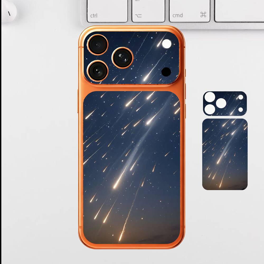 

Stunning meteor shower Plain Decal Skin for iPhone17 Pro Max Back Film Cover Wrap Screen Protector Anti-scratch Durable Sticker iPhone17pro