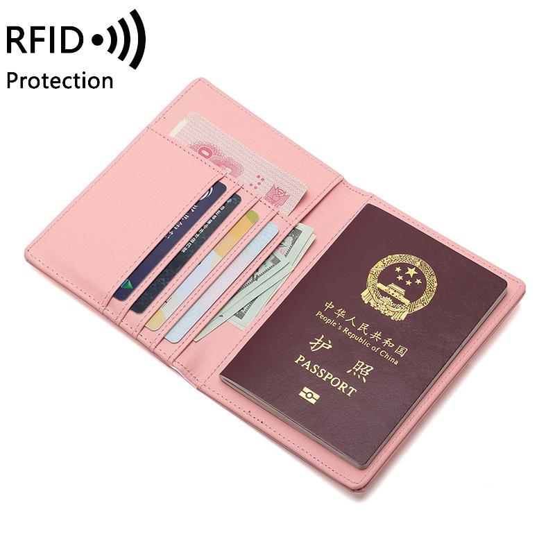 Anti-theft Brush Passport Bag Men and Women Multifunctional ID Bag Travel Wallet Ticket Holder