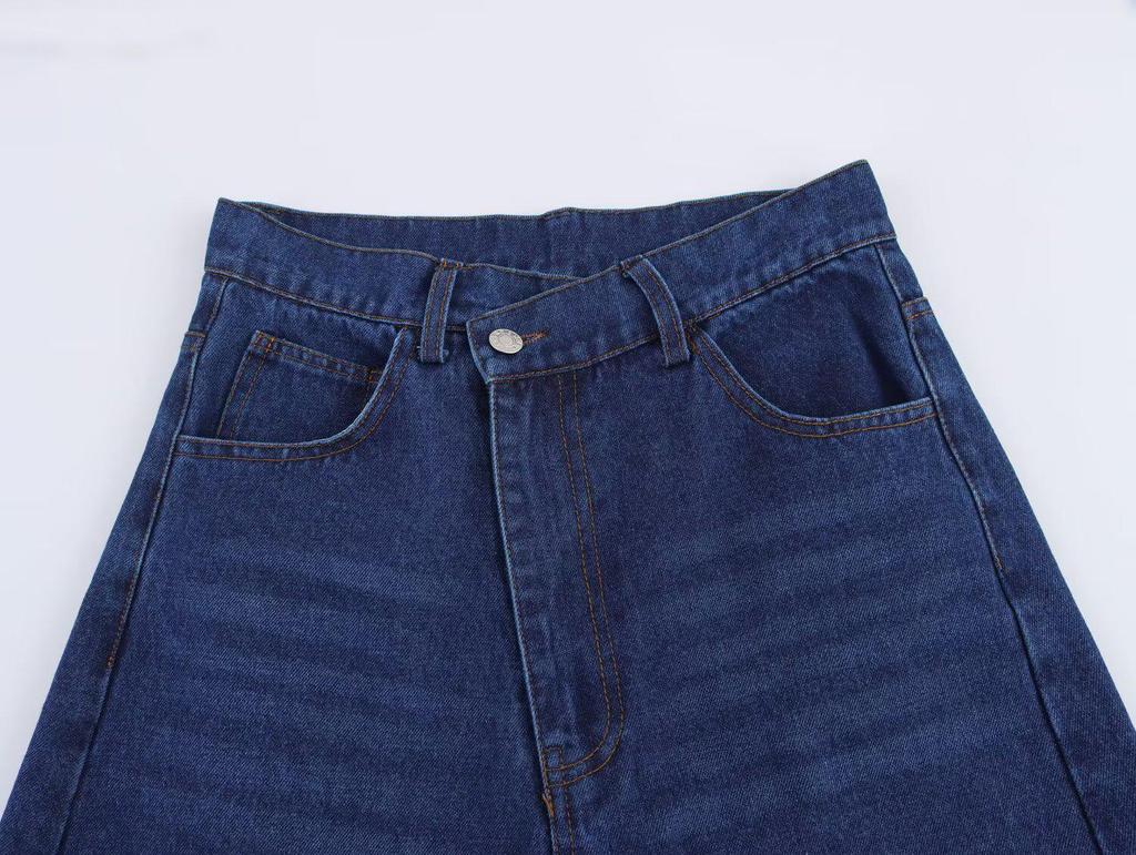 Spring 2025 Women's European & American Style Denim Shirt Jacket with Long Pants