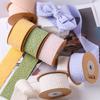 25MM Width Handmade Bow Ribbon Double-sided Concave Convex Textured Ribbon Material Handmade 10yards Hair Sewing Accessories