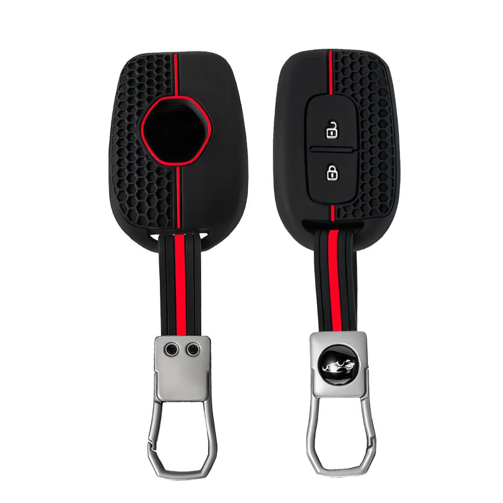 2 Button Fob Shell Holder Silicone Car Key Cover Case for Renault Kwid Traffic Symbol Dacia Sandero Logan Duster 2016 2017 2018