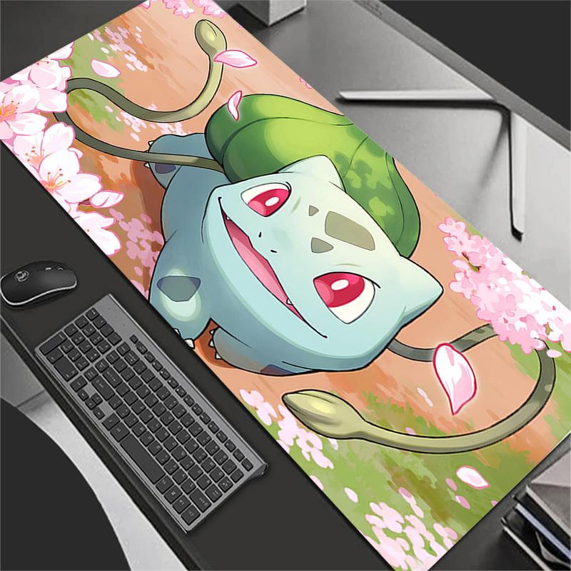 Large Gaming Mouse Pad Anime PC Computer Gamer Desk Mat Designed specifically XXL Laptop Kawaii PPokemons Bulbasaur Mousepad