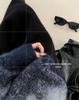 Avrupa ve Amerikan Moda Peluş Degrade Yün Kaşmir Örgü Kazak