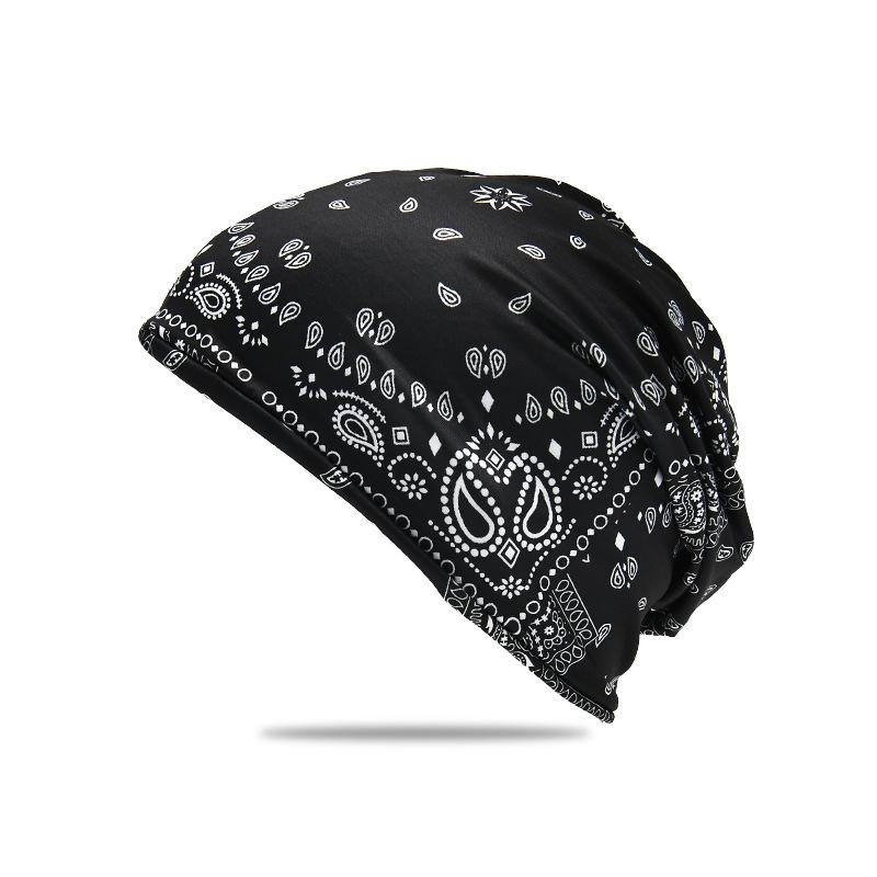 Popular Baotou Stacking Hat Men's and Women's Pullover Hat Scarf Dual-purpose New Printed Headscarf Hat Head
