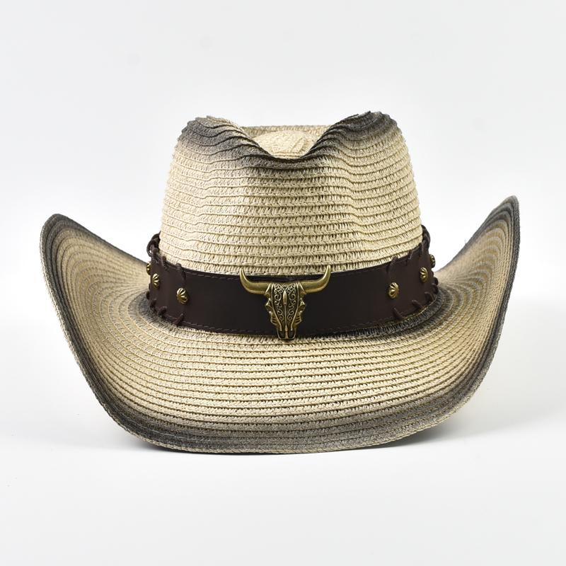 

Panama Straw Hat For Men Women Summer Foldable Windproof Rope Beach Sun Hats Western Style Travel Cowgirl Hat Can Be Adjusted бежевый