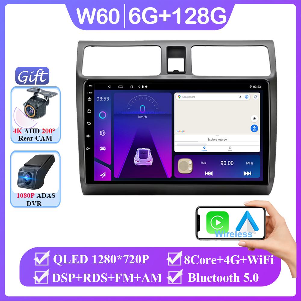 Android 14 For Suzuki Swift 2003-2010 Auto Radio Stereo Android Auto Carplay Multimedia Video Player Navigation No 2din DVD BT
