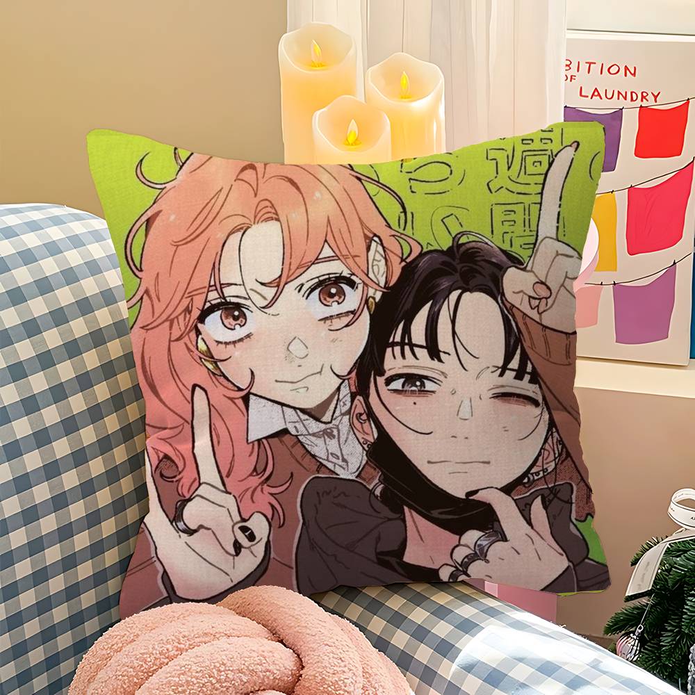 Anime The Guy She Was Interested In Wasnt A Guy At All Pillow Anime Pillow Sofa Bed Head Pillow Cover Cushion Cover