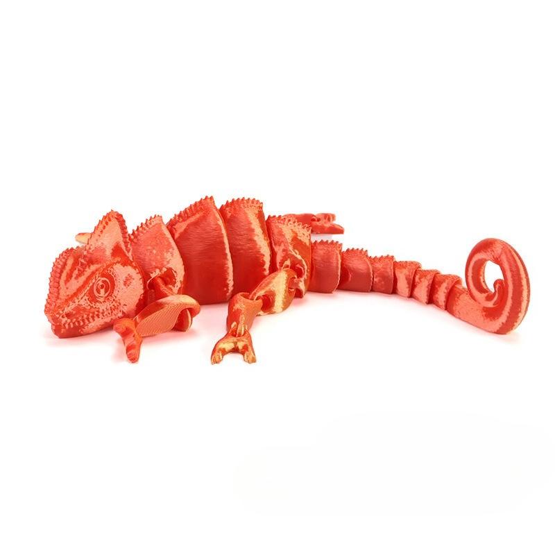

3D Printing Chameleon Figures Multi-joint Movable Animal Toys Miniatures for Home Accessories Kids Gift Living Room Decoration