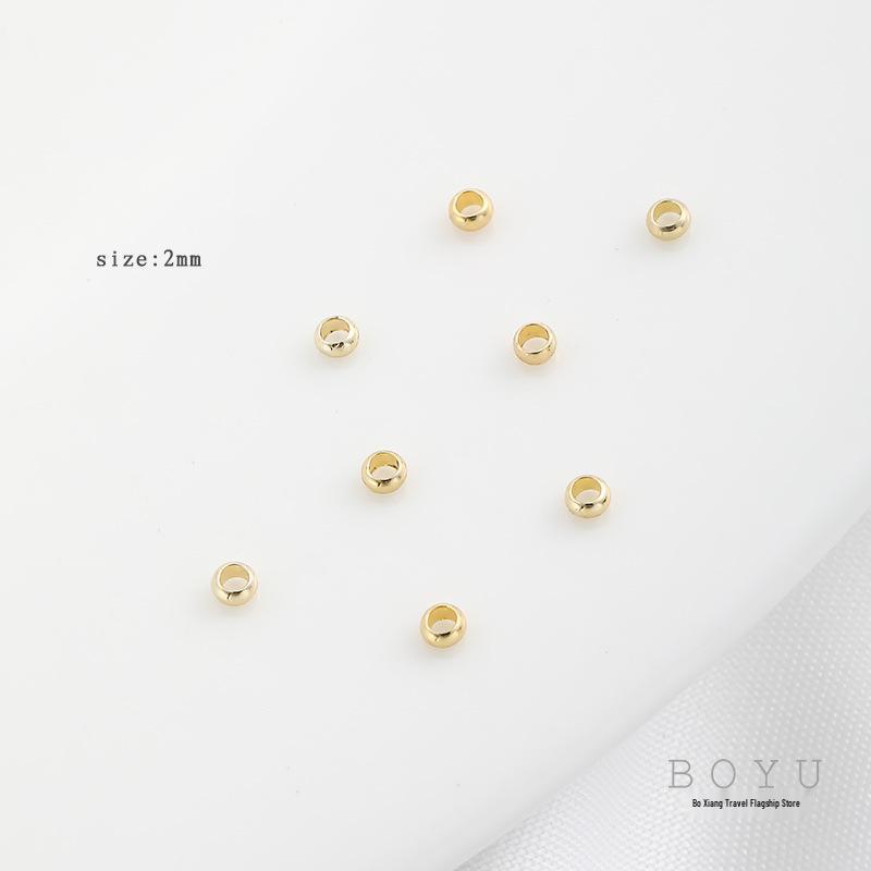 14K Gold Positionierverschluss Schließe Clip für DIY Perlenkette - Farbbeständige Perlenendkappe