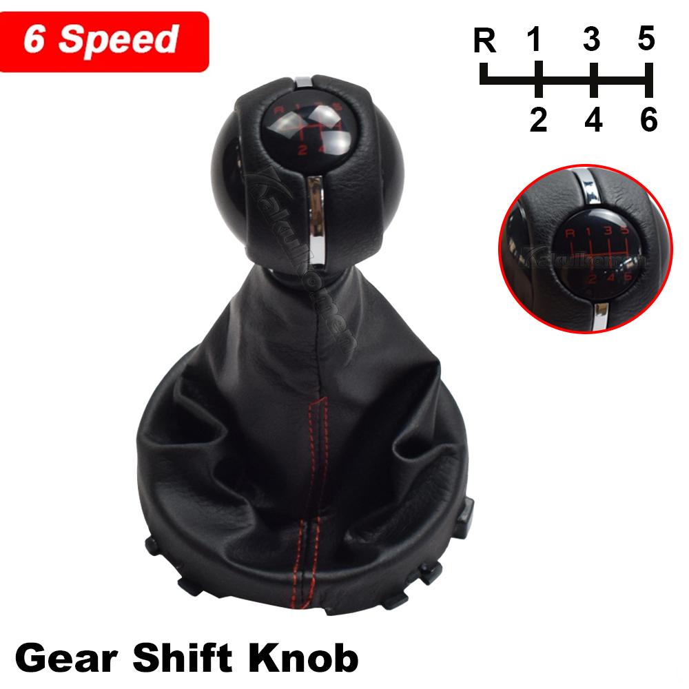 5 6 Speed Car Manual Gear Shift Knob Stick Lever HandBall Cover Leather Replacement For Mini Cooper F54 F55 F56 F57 F60