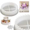 Calendar Advent Countdown Tray Silicone Mold Circular Lucky Star Candle Holder Mold Resin Casting Mold Crafts for Christmas Gift