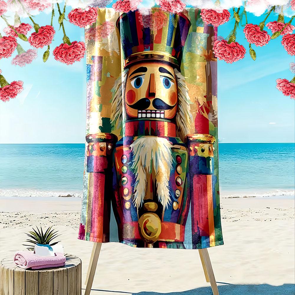 Vivid nutcracker brilliance Print beach towel, quick drying, suitable for travel, outdoor sports, jogging, the beach and swimming, gift