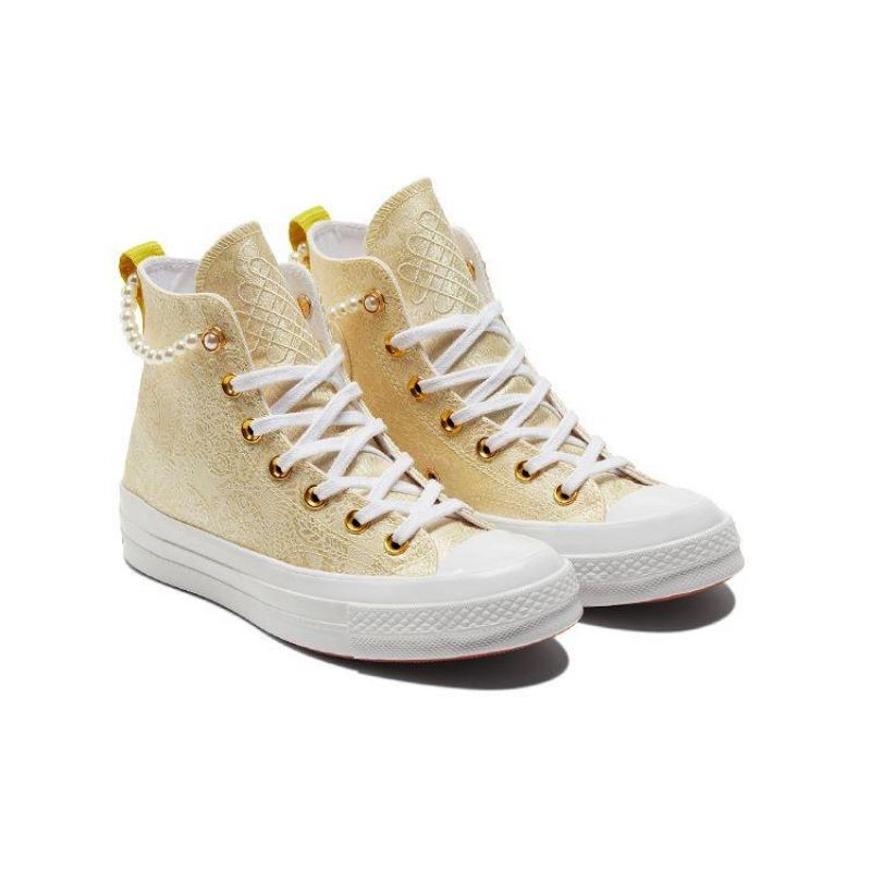 Converse 1970s Unisex High-Top Canvas Shoes Versatile Daily Champagne Gold 173201C
