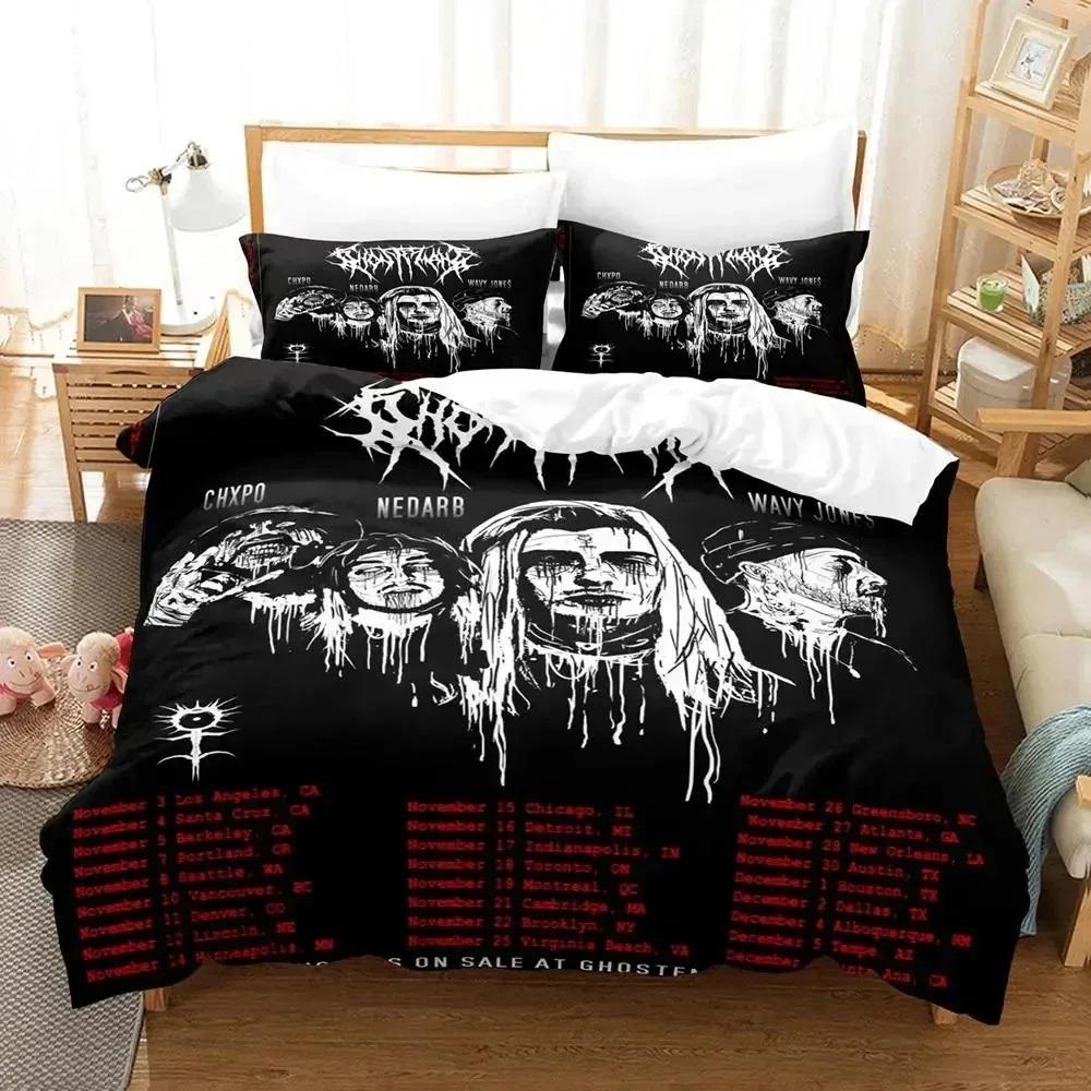 3D Print Ghostemane Singer Bedding Set Duvet Cover Bed Set Quilt Cover Pillowcase Comforter King Queen Size Boys Adult Bedding