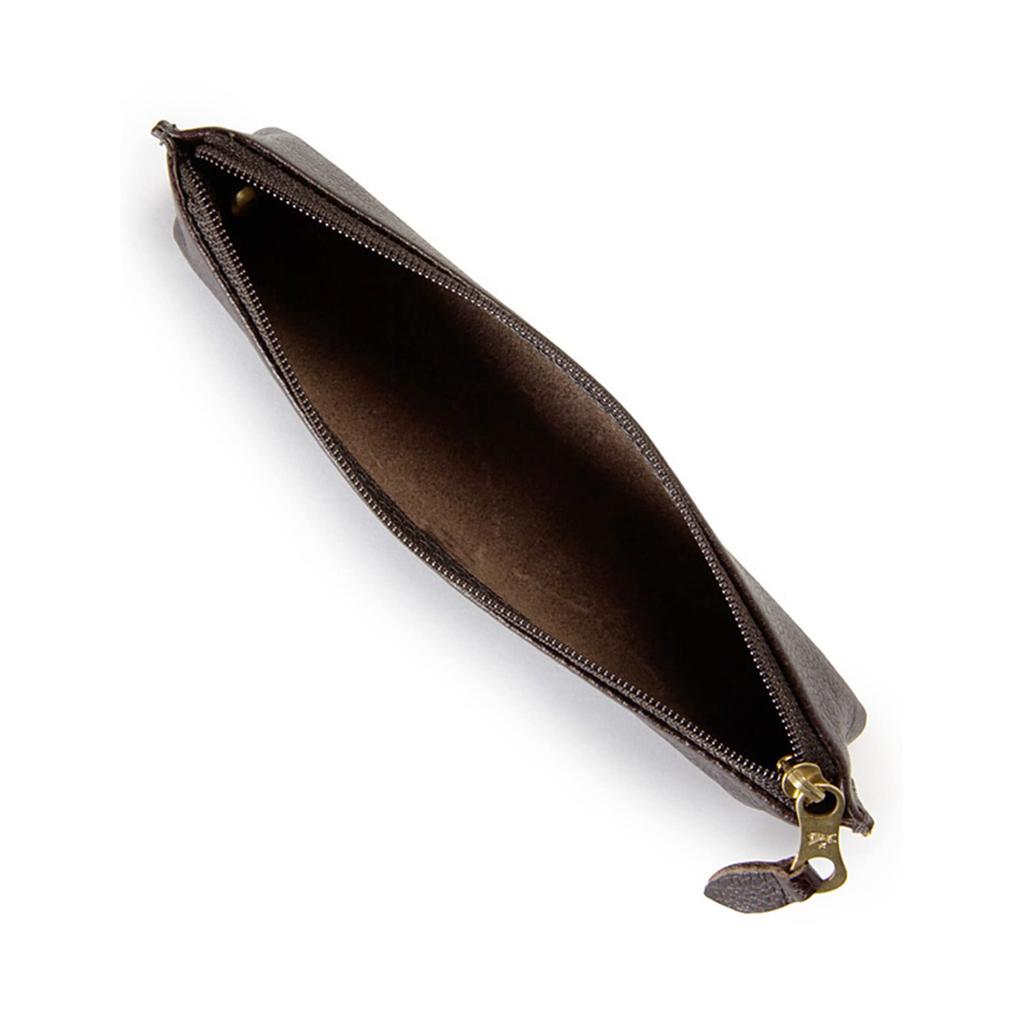 Pencil Pencil Genuine Gray [IL BISONTE] Case, Case, Leather, Leather, Cowhide, Women's, Men's, Unisex,