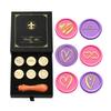Decorative Wax Seal Stamp with Metal Components and 6 Round Design Disks for Gift Wrapping, Journaling, and Scrapbooks