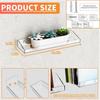 SHGO-Floating Shelves For Wall- Clear Acrylic 4-Pack With Adhesive For Bedroom,Vanity And Bathroom Storage Organizer