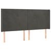 VidaXL Tête de lit avec oreilles Gris foncé 163x16x118-128 cm Velours3119355