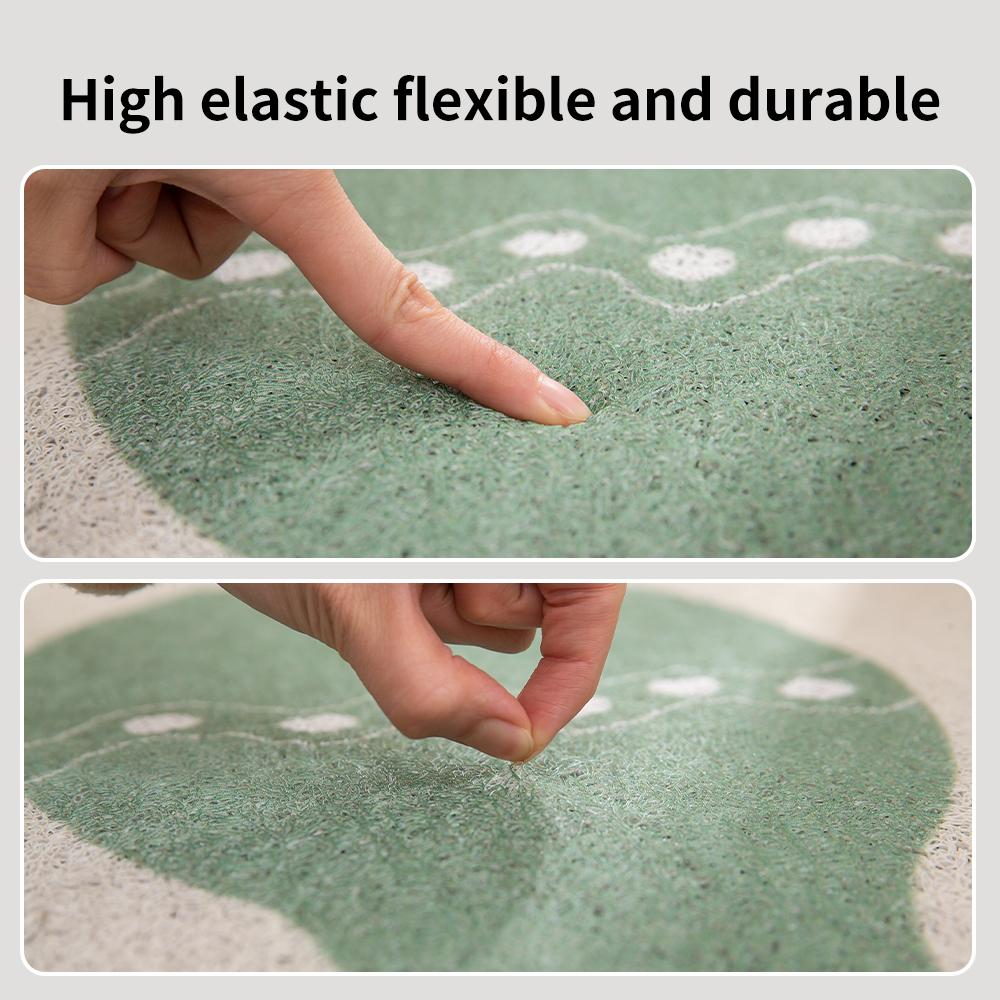 Geometrischer Stil Drahtschleife Fußmatte PVC Haustür-Fußmatte Türvorleger Strapazierfähige Fußmatte Anti-Rutsch-Matte