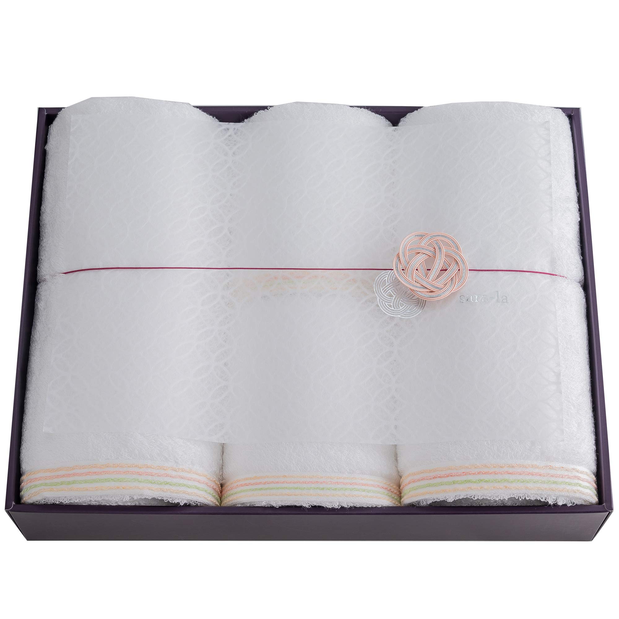 

Подарочные полотенца Imabari 2 банных полотенца 2 полотенца для лица Белые Сделано в Японии sara-la en-en-